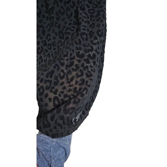 NWT Meshki black seara devore long sleeve corset top leopard mini dress size XS - Picture 8 of 13